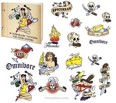 temporary tattoos. food tattoos Temporary Tattoos For Food Addicts