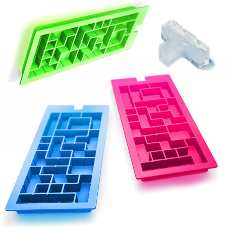 ice cube tray. icetris tetris ice cubes