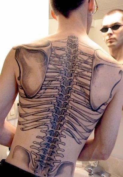 Tags back, design, ink, pain, skeleton, tattoos