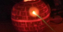 Pumpkin Death Star destroys the peaceful planet of Pumpkin Alderaan
