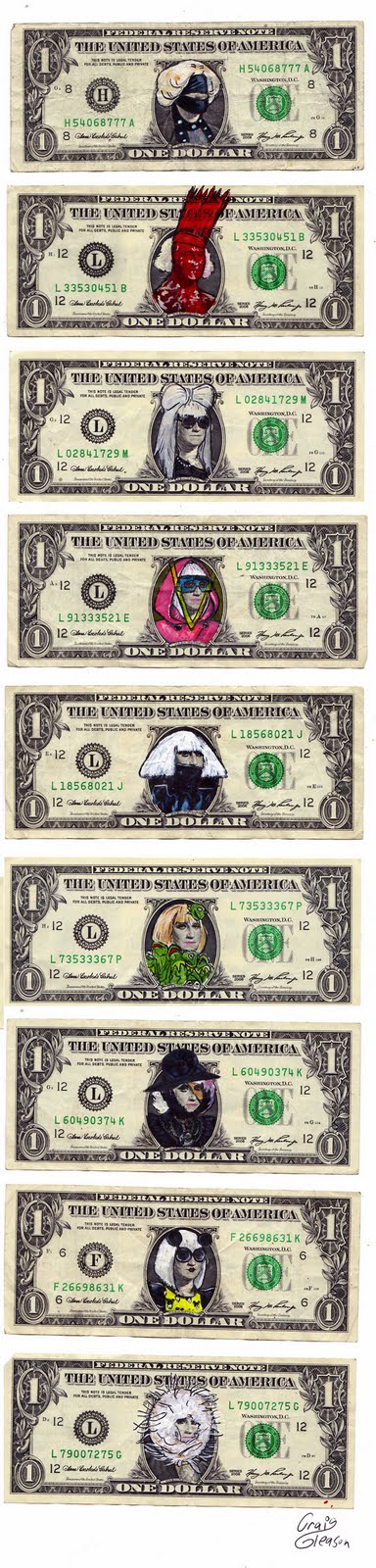 Lady Gaga Kermit Outfit. These Lady Gaga dollars by
