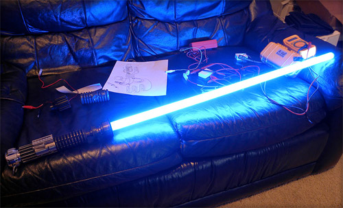 Brad Lewis is serious about his Star Wars. When it comes to lightsaber 