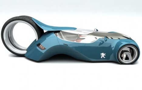 peugeot reverse tricycle concept