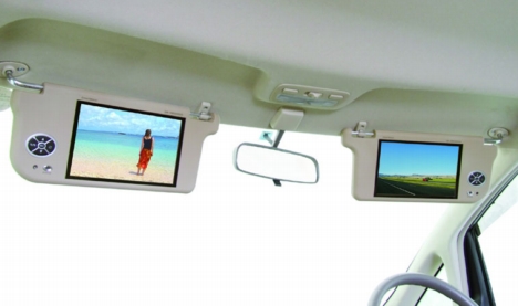 Car visor tv screens
