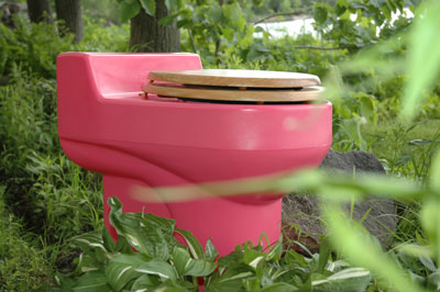 Hot Pink Waterless Toilet