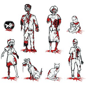 Zombie Family Car Decals