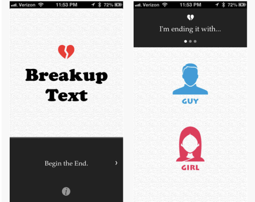 Breakup Text
