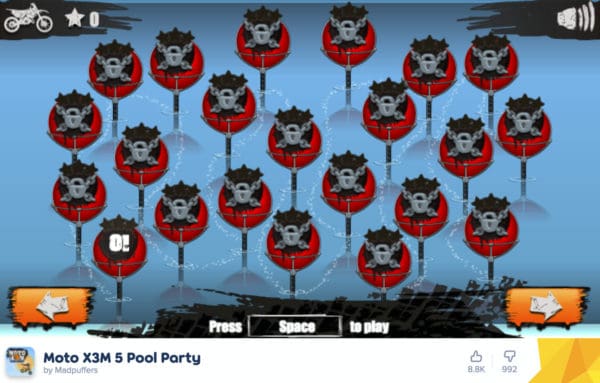 Moto X3M Pool Party Level 7 [3 Stars] Poki.com 