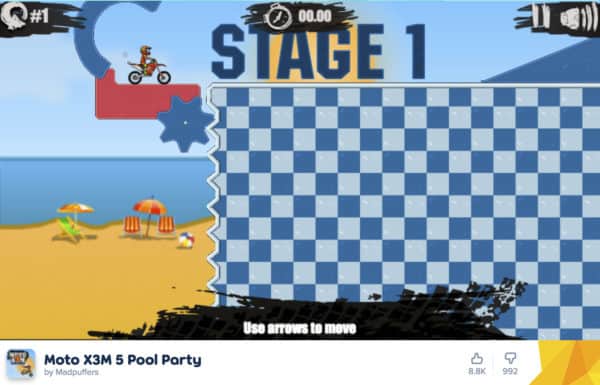 Moto X3M 5 Pool Party (level 17) Gameplay 