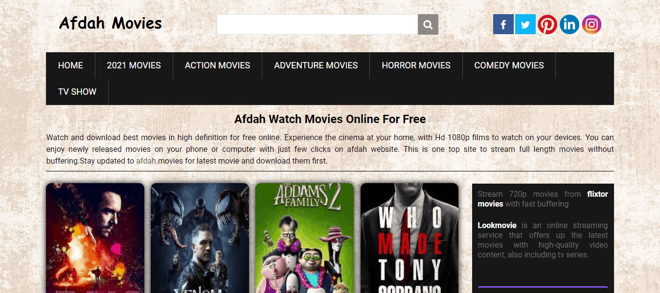 Watch Free Online Best Movies on Afdah Movies