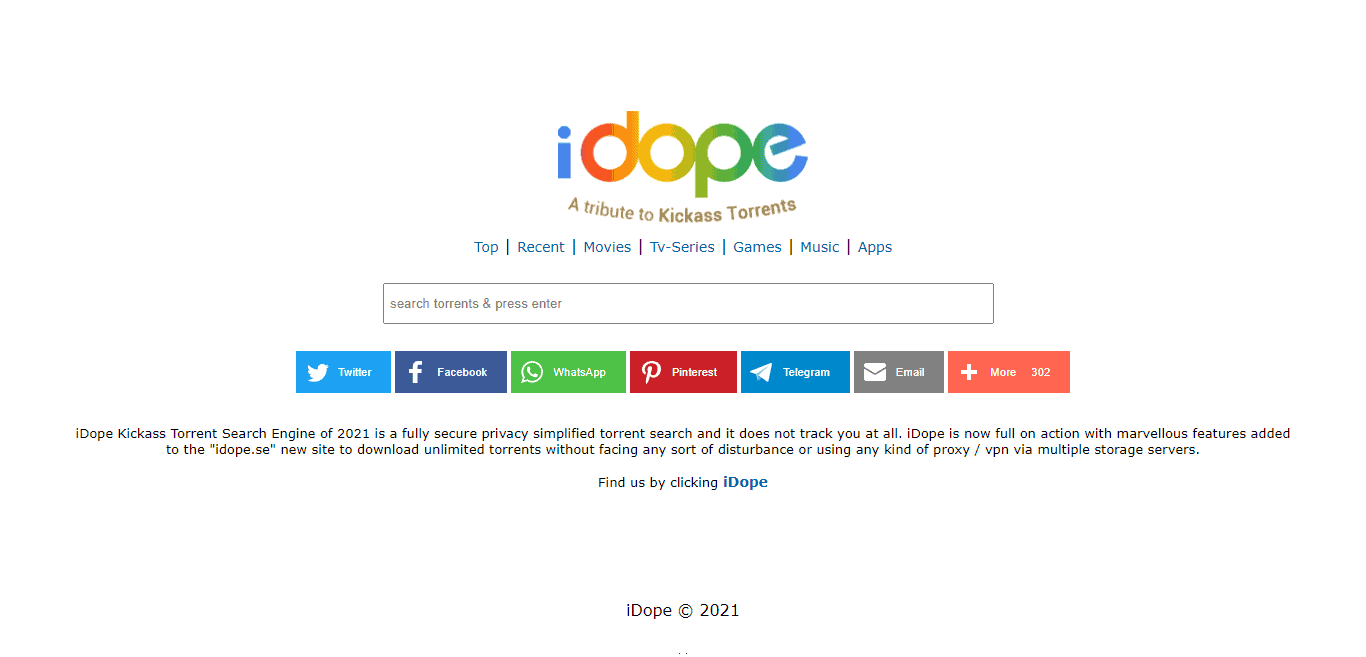 iDope Torrent Search Engine