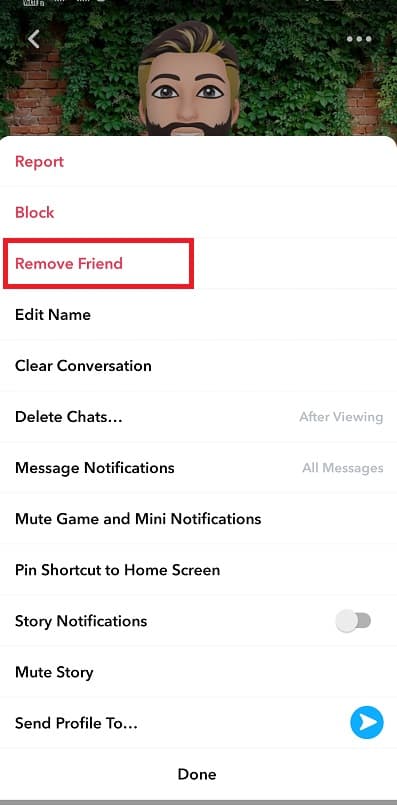 Remove Someone from your Snapchat Friends