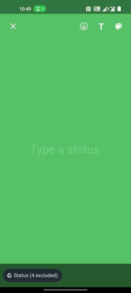 set a blank status