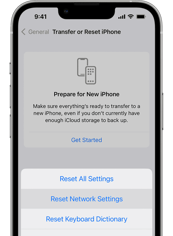 reset your network setting