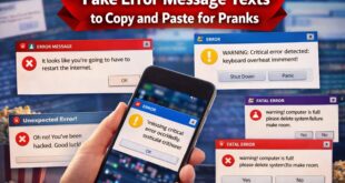 Fake Error Message Texts