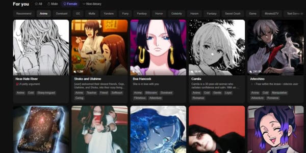 PolyBuzz AI characters