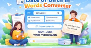 Date of birth in words converter