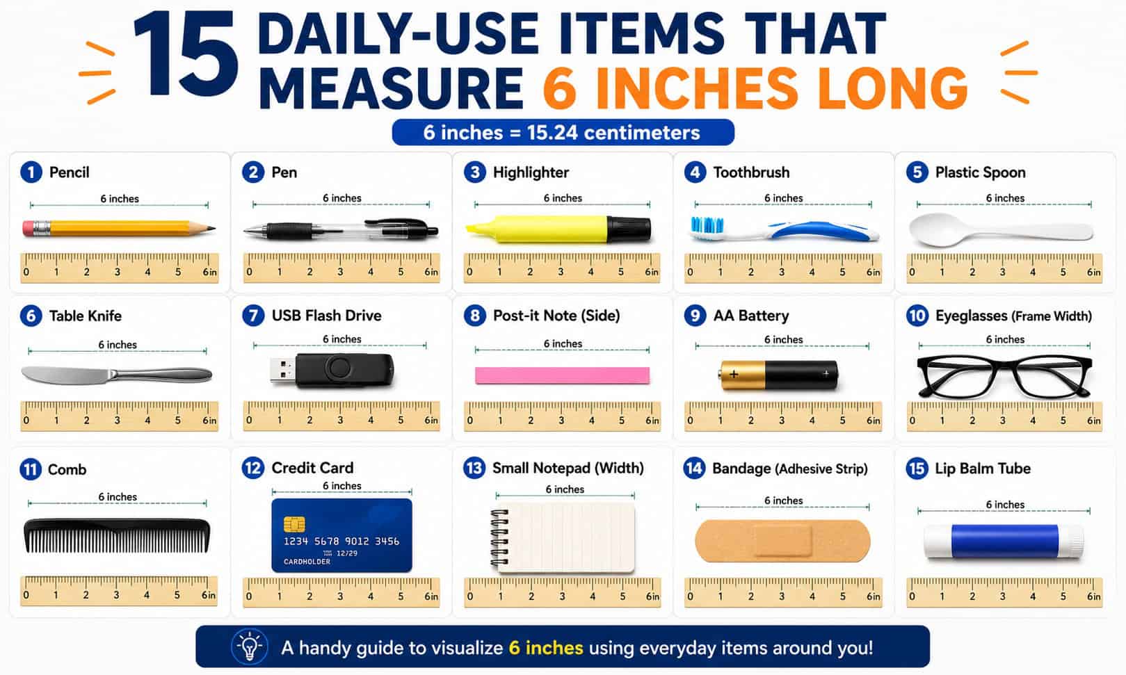 One Inch Items 15 Daily-Use Items That Measure 6 Inches Long | Gearfuse