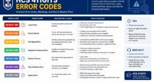 HCS 411GITS Error Codes