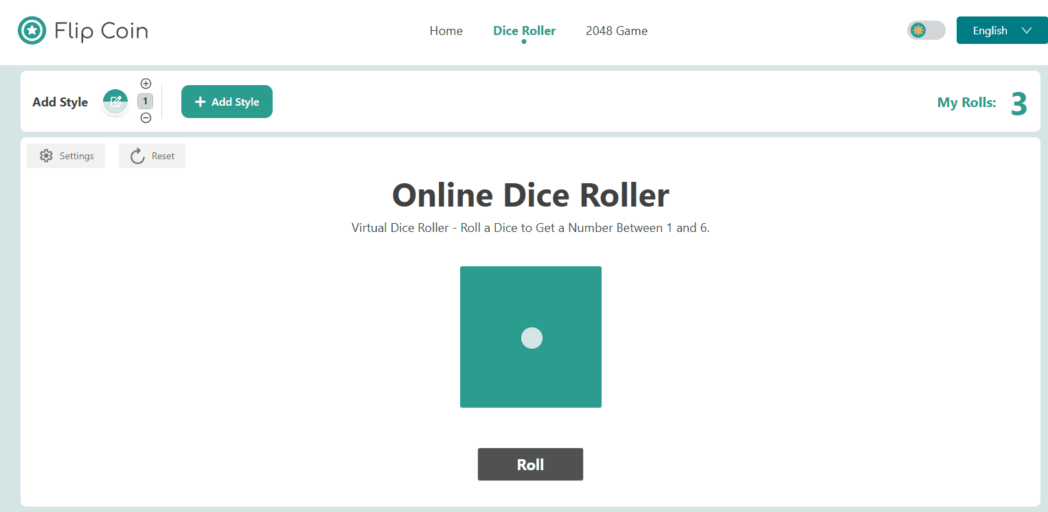 Online Dice Roller